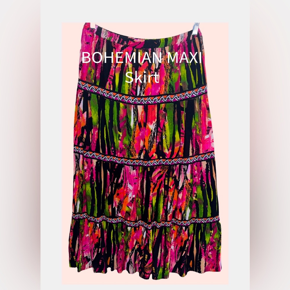BOHO Maxi Colorful Full Maxi Skirt‎ by Calvin Klien.